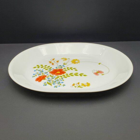 Corelle Wildflower Platter Corning Spring Bouquet Oval Floral Serving Plate - Picture 4 of 5